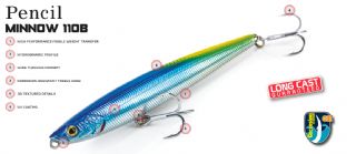 T_MOLIX PENCIL MINNOW 110 BAIT FRIN FROM PREDATOR TACKLE*